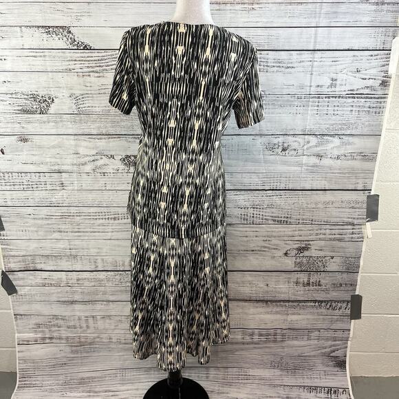 JM Collection 2pc Skirt Blouse Set Outfit size Small Black Camel Slinky Peasant - Picture 9 of 10